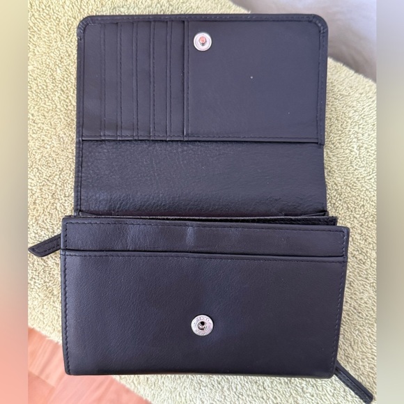 Alfred Dunhill Women's RFD Black Leather Expandable Leather Wallet/Clutch - Picture 7 of 11